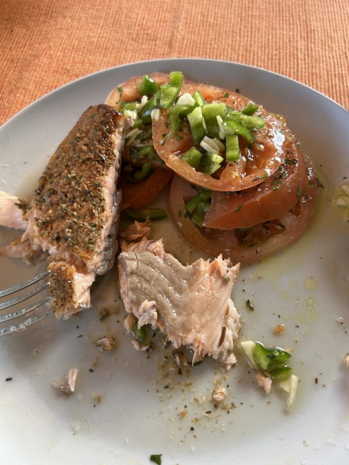 gerookte zalm - tomaat